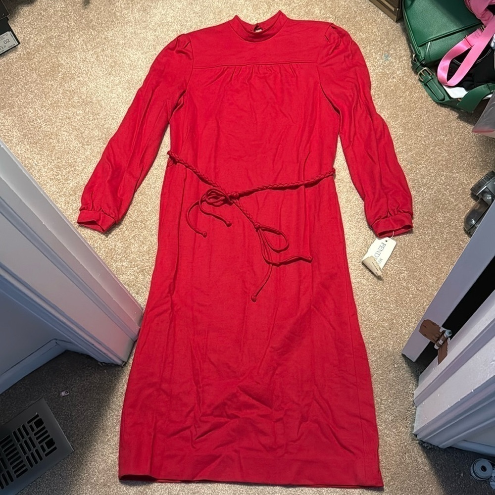 Miss Pendleton vintage 100% virgin wool dress size 13/14 USA